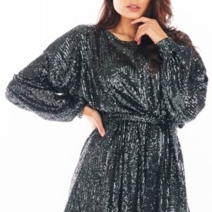 Sukienka Model A400 Cekiny Grafit - awama