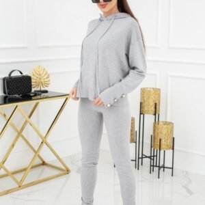 Spodnie Komplet Model Kim Pearl Buttons PU1121 Silver - Vittoria Ventini