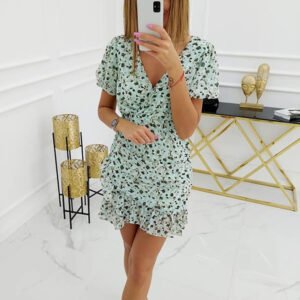 Sukienka Model Amalfi Fowers ST-533 Mint  - Vittoria Ventini