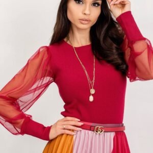 Bluzka Model RV-BZ-5192.16 Bordo - Rue Paris