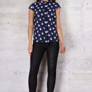 Koszula Damska Model M061 Flamingi Navy - Infinite You