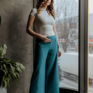 Spodnie Damskie Model T375/6 Szmaragd - Tessita