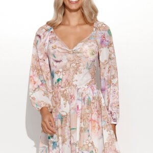 Sukienka Model M802 Siatka 40 - Makadamia