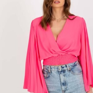 Bluzka Model DHJ-BZ-16503.30X Fluo Pink - Italy Moda