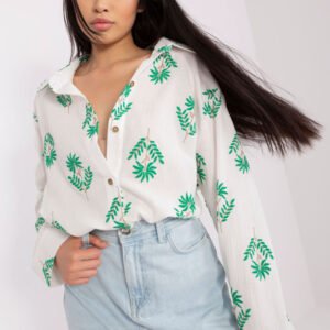 Koszula Damska Model LK-KS-509349.04 White/Green - Lakerta