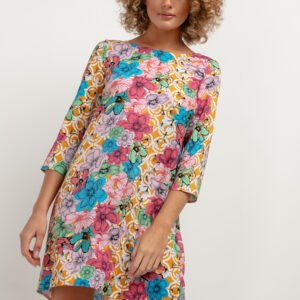 Sukienka Model T391/1 Big Mulicolor Flowers - Tessita