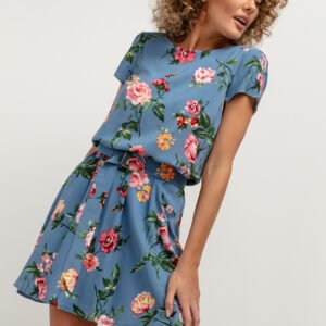 Sukienka Model T390/2 Big Flowers/Blue - Tessita