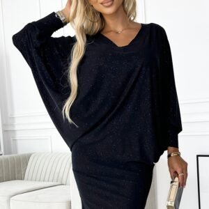 Sukienka Model 402-5 Black Brokat - Numoco