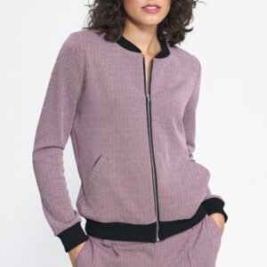 Bomberka w bordową jodełkę BL05 Bordo - Nife