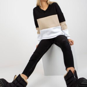 Bluza Damska Model RV-BL-8377.89 Black/Beige - Relevance