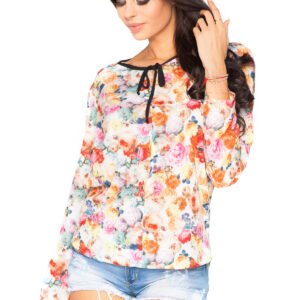 Bluzka Model Kornelia 5 Light Flowers/Black - Tessita